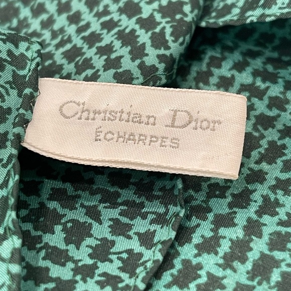 VINTAGE 80s Christian DIOR Scarf 100% Silk Echarpes Paisley Floral Scarf Korea - Picture 6 of 11